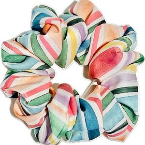 Satin Scrunchy Maxi - Stripes